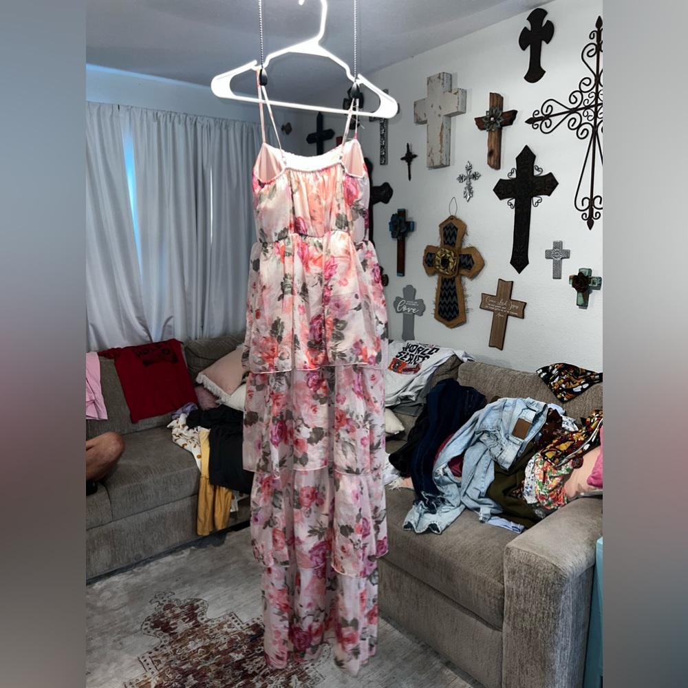 Crystal Doll Floral Maxi Dress Size 1 - Picture 2 of 3